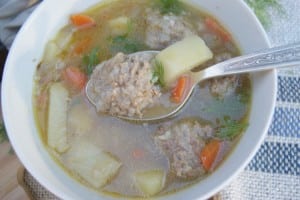 Easy and delicious Meatball Soup. Meatballs can be made in advance to cut time on those #busy nights. Instant meal, real food style.