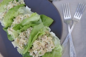 Cod Liver, Rice & Egg Lettuce Wraps - Incredibly nutrient-dense cod-liver tossed with cauli-rice (or regular rice), pastured eggs and drizzled dill yogurt dressing.
