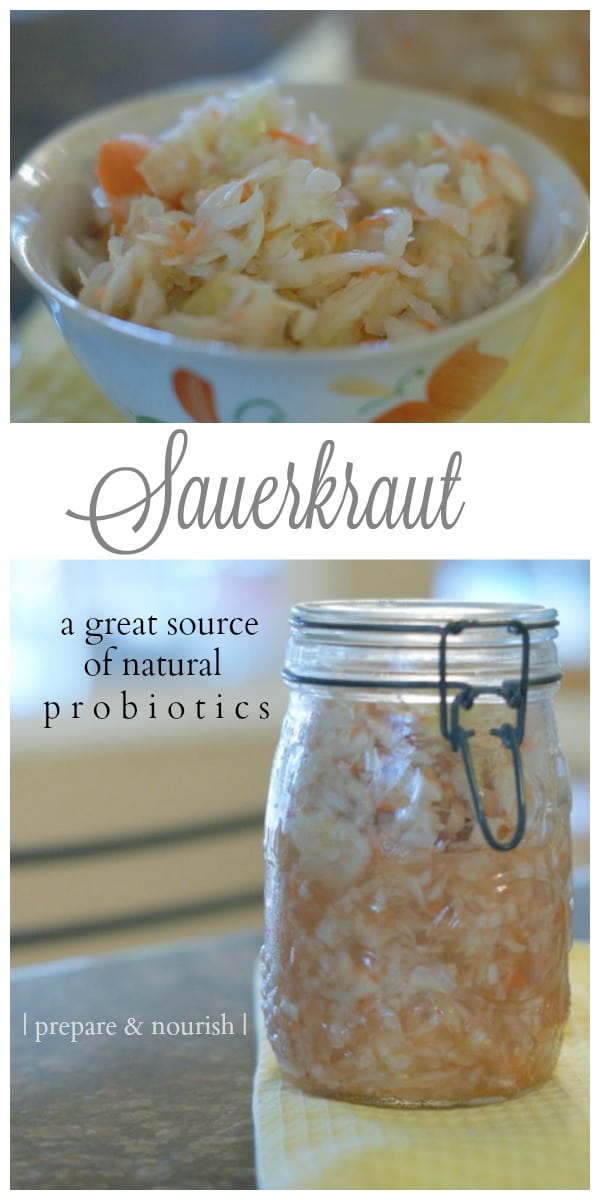Simple Sauerkraut - #healthy #probiotics great for your gut health.