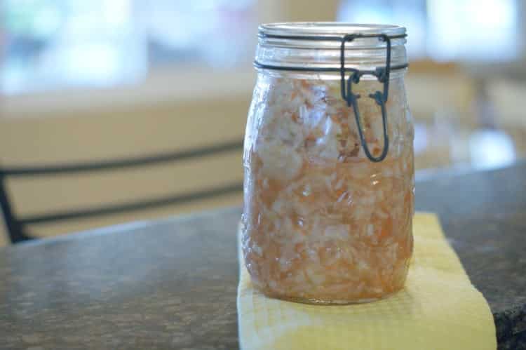 Simple Sauerkraut - #healthy #probiotics great for your gut health. 