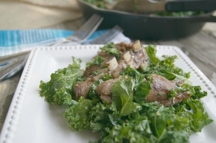 Lamb & Kale Skillet Dinner made with Coconut Aminos for extra nutrition.