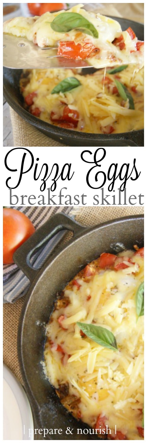 Pizza Eggs - a comforting pizza dish that can be served as breakfast. #paleo #GAPS #whole30