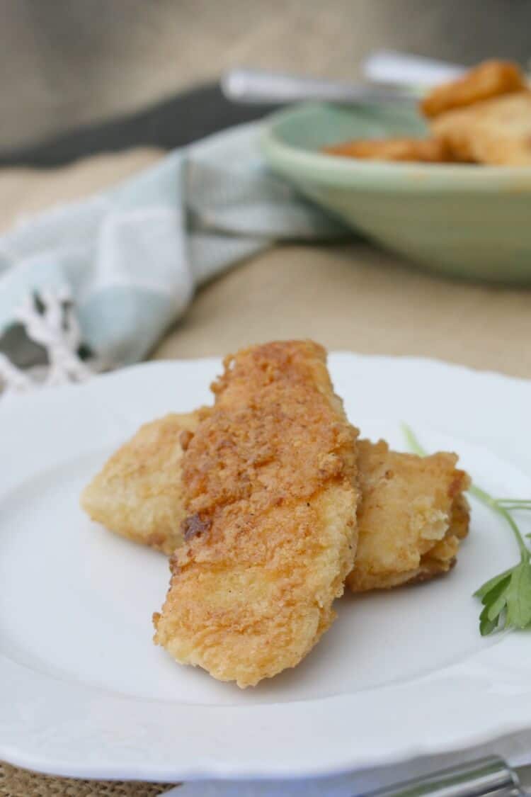 Gluten Free Fried Fish Sticks - easy recipe with only 4 ingredients (and all are wholesome):: find out what they are!!
