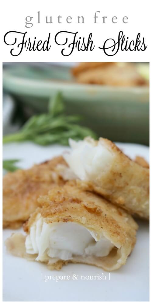 Gluten Free Fried Fish Sticks - easy recipe with only 4 ingredients (and all are wholesome):: find out what they are!!