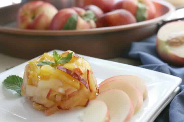 Stone Fruit Gelatin Desert - healthy and naturally sweetened with juicy stone fruit - this desert is a delicious and delicate treat on a summer's day. 